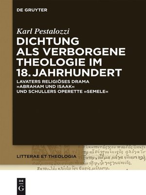 cover image of Dichtung als verborgene Theologie im 18. Jahrhundert